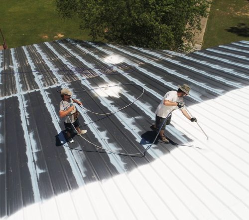 metal roof restoration roof coatings side view